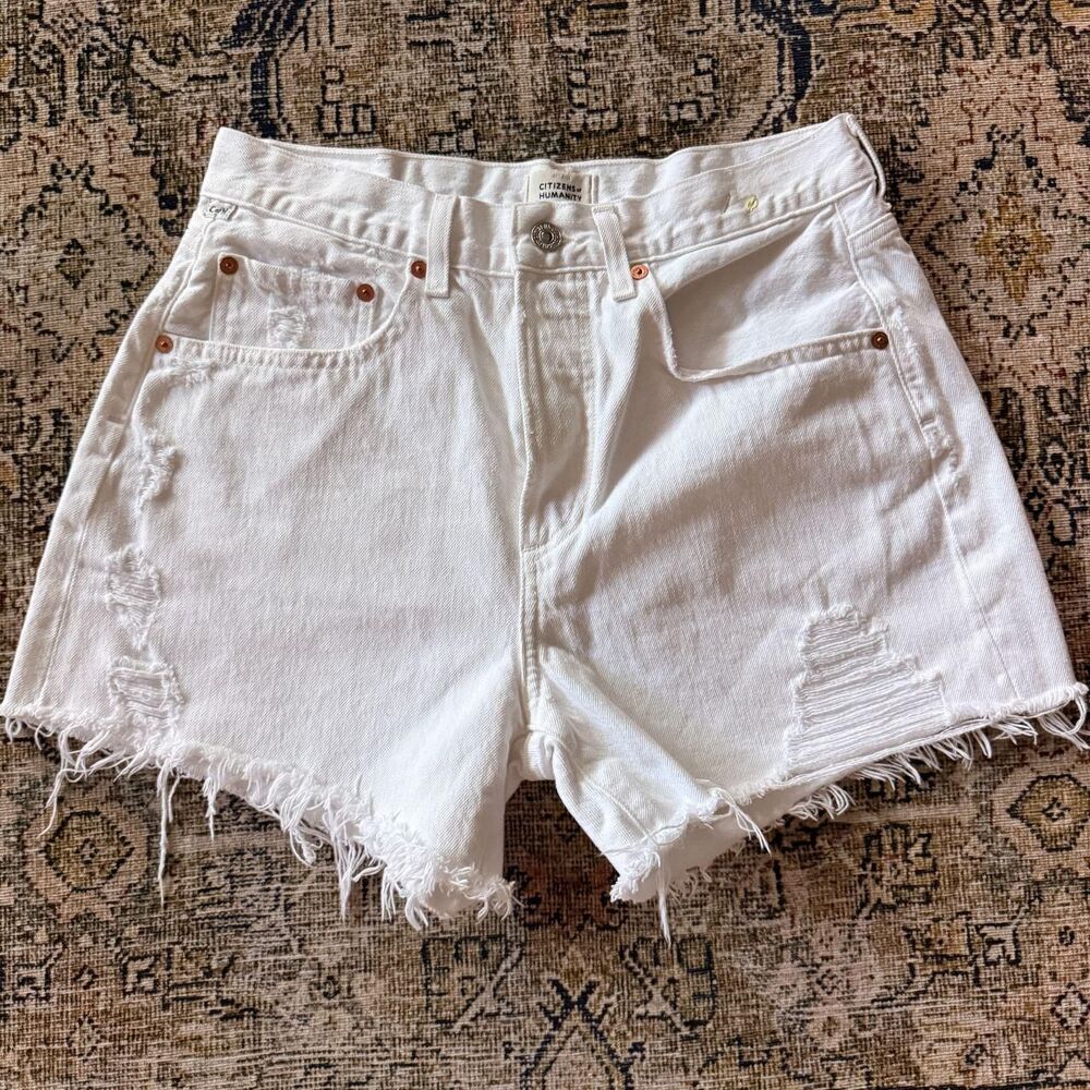 Citizens of Humanity White Annabelle Long Short